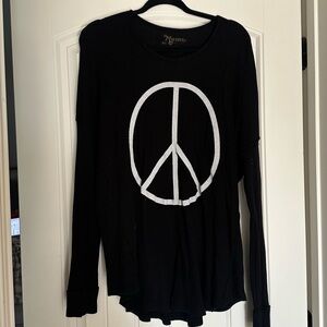 Show Me Your Mumu Mellow Waffle Long Sleeve Pullover Top Size XL